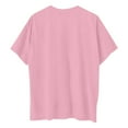 thumbnail image 4 of NAMTYQX Plus Size Blouses for Women Basic Graphic Short Sleeve Gemustert Loose Oversize Cool Scoop Neck Light Tops for Women 2025 Pink Size M, 4 of 5