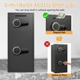 thumbnail image 2 of Pacriond Safe Box, 7.0 Cub Extra Large Home Safe Fireproof Waterproof with Backlit Keypad & Adjustable Shelf, Money Safe with Deposit Slot & Dual Alarm System, Security Box for Money Valuables, 2 of 5