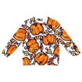 thumbnail image 4 of Tiijoy Halloween Girls Pumpkin Cardigan Jacket Fall Winter Soft Sweater, White, Sizes 1-8, 4 of 4