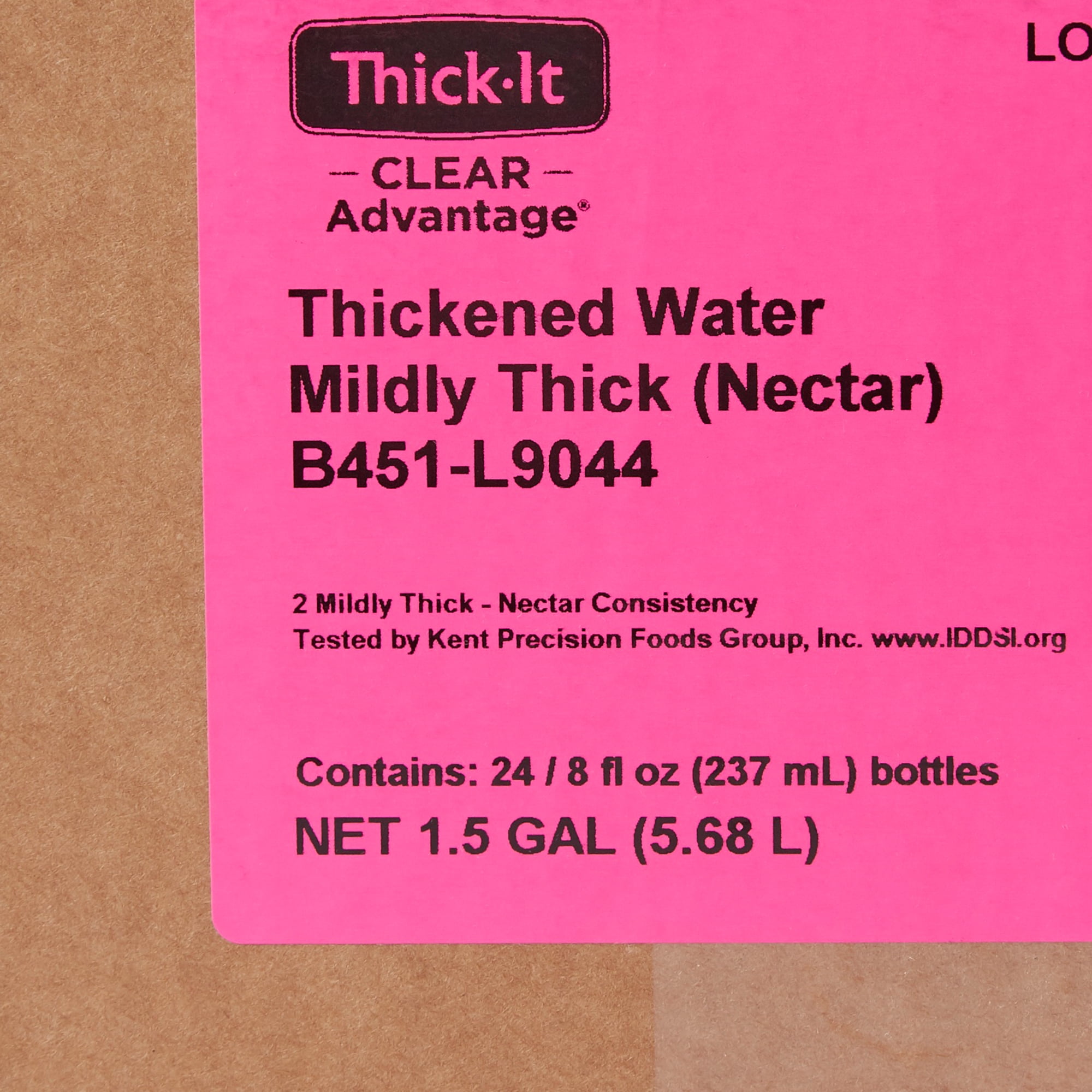 Thick-It Clear Advantage Thickened Water, 8 ounce Bottle, Unflavored, Nectar Consistency, 24 Count