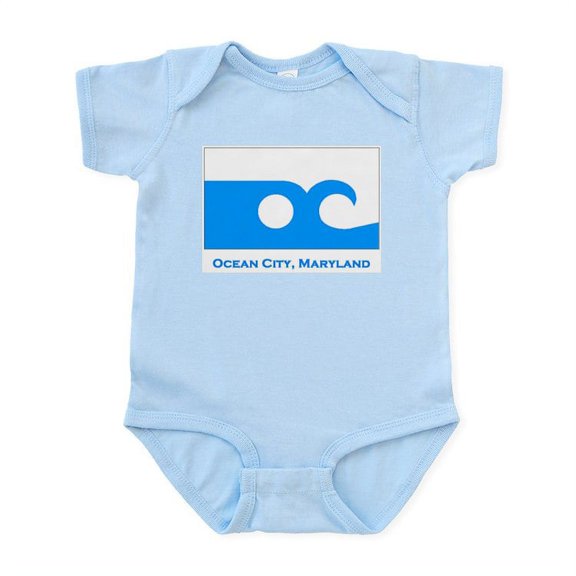 CafePress - Ocean City MD Flag Infant Bodysuit - Baby Light Bodysuit, Size Newborn - 24 Months