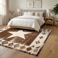 thumbnail image 3 of ODIKA 6'x9' Ultra-Soft Area Rug, Door Vintage Southwestern Distressed Border Lone Farmhouse Plank None Washable, Bare feet friendly, Silk-Touch for Guest Room, Bedroom, 3 of 7