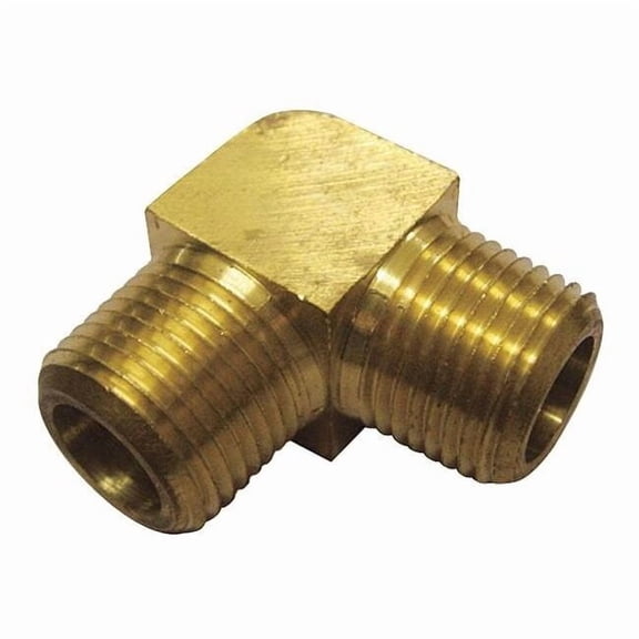 90 Degrees Elbow Brass 90 Degrees Male Elbow, 1/8 in Male NPT X 1/8 in Male NPT