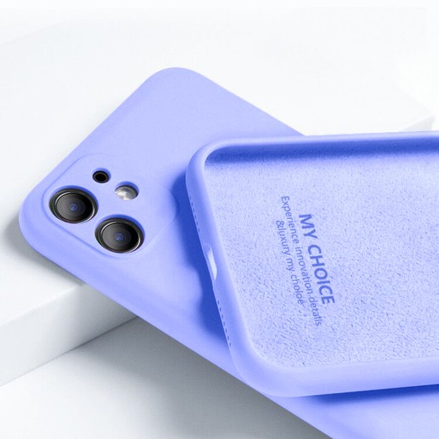 Liquid Silicone Phone Case For iPhone 14 13 12 11 Pro XS Max XR X Original Soft Protection Cover For iPhone 12 Mini 7 8 Plus SE2