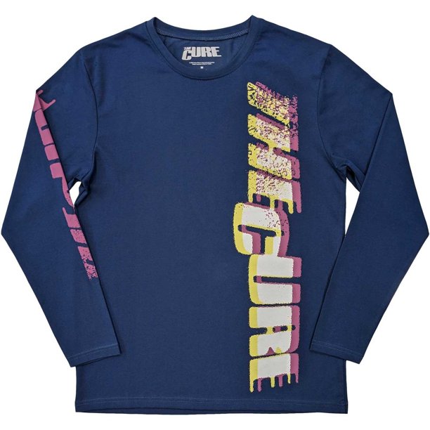 The Cure - Camiseta Fallo de Algodón de Manga Larga para Adultos Unisex (Azul Denim)