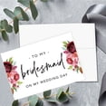 thumbnail image 3 of Koyal Wholesale Wedding Day Gift Set with Envelopes Set of 8 Burgundy Peonies To My Bridesmaid On My Wedding Day, 3 of 5