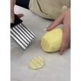 thumbnail image 4 of Potato Cutter / Stainless Steel Chip Slicer / Vegetable and Fruit Wavy Blade / Essential Kitchen Tool, 4 of 6