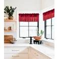 thumbnail image 5 of 2-Piece See-Through Faux Silk Valance – Semi-Sheer Rod Pocket Curtains (55"x18" Each) GHL18 Wine Red, 5 of 5