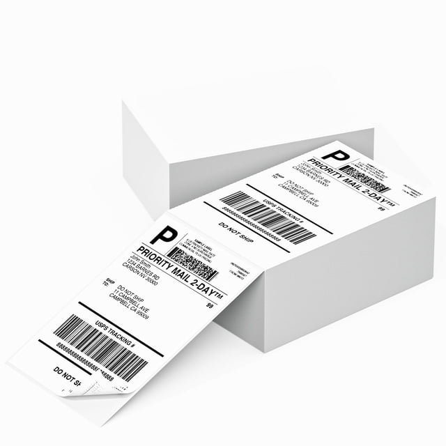 Etiquetas térmicas Phomemo de 4 x 6 cm para envíos, 1000 etiquetas, color blanco