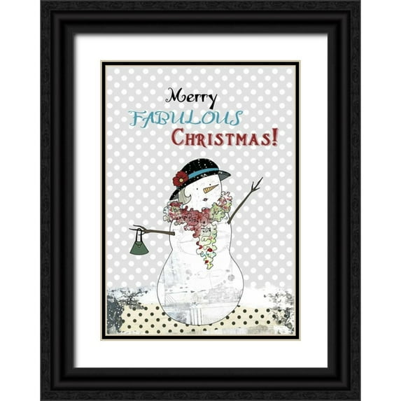 Ogren, Sarah 18x24 Black Ornate Wood Framed with Double Matting Museum Art Print Titled - Fabulous Snow Lady