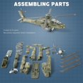 thumbnail image 4 of NUOTIE 1:72 Scale AH-64 Apache Quick Build Helicopter Model Kit Plastic Toy Assembly Military Helicopter Model Gift for Kids (25 Pieces), 4 of 6