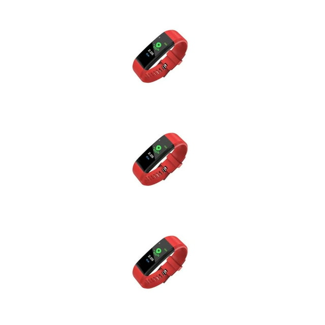 Langgg Bracelet Intelligent Étanche Montre Intelligente Multifonction Fonction Rappel Bracelet Sangle pour Bain Natation Course Rouge 3Ensemble