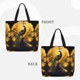 thumbnail image 2 of Balery Elegant Gold Leaf Peacock Bolsa de Mano para Mujeres con Cremallera, Bolsa de Gimnasio con Compartimentos, Bolsa para Laptop, Bolsa para Trabajo, 2 of 7