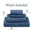 thumbnail image 4 of Mainstays Washed Ultra Soft Microfiber Bed Sheet Set, Full, Washed Indigo, 4 Piece, 4 of 11