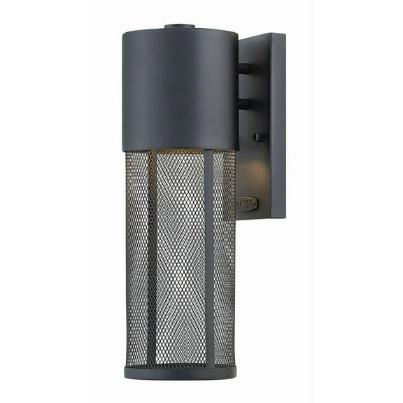 1 Light Small Outdoor Wall Lantern in Modern-Industrial Style 5.25 inches Wide By 15.5 inches High-Black Finish-Incandescent Lamping Type Bailey