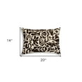 thumbnail image 3 of Black Modern Indoor Outdoor Sewn Lumbar Pillow, 3 of 6