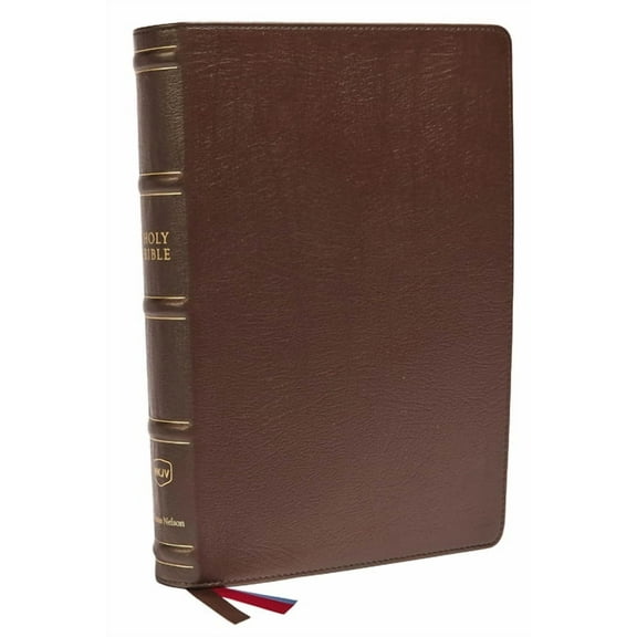 Nkjv, Large Print Verse-By-Verse Reference Bible, MacLaren Series, Genuine Leather, Brown, Comfort Print: Holy Bible, Ne, (Hardcover)