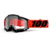 100% Accuri Inferno MX Goggles Black/Red/Clear Lens