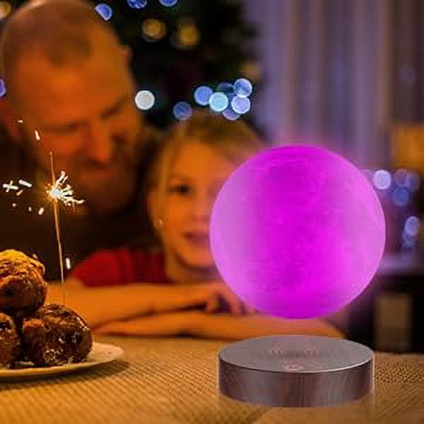 VGAzer Levitating Floating Moon Lamp with 16 Colors Wireless LED Night Light , Magnetic Levitation Rotating Ball , Room and Office Decor