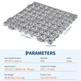 thumbnail image 3 of Tzou 50-Pack 12"x12" Interlocking Drainage Tiles - Non-Slip PVC Floor Mats w/Holes for Pool Decks, Bathrooms, Kitchens | Modular Splicing Design, Fast-Draining (Grey/Black), 3 of 8