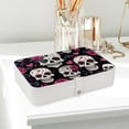 thumbnail image 6 of Skull Elegant Jewelry Box Organizer with Removable Compartment and Earring Holder - Portable PU Leather Storage Case, 6 of 6