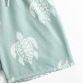 thumbnail image 6 of Baby Boy Swimsuit Baby Boys Turtle Print Swim Trunks with Cap Girls Bathing Suit Light Green 9-12 Months, 6 of 6