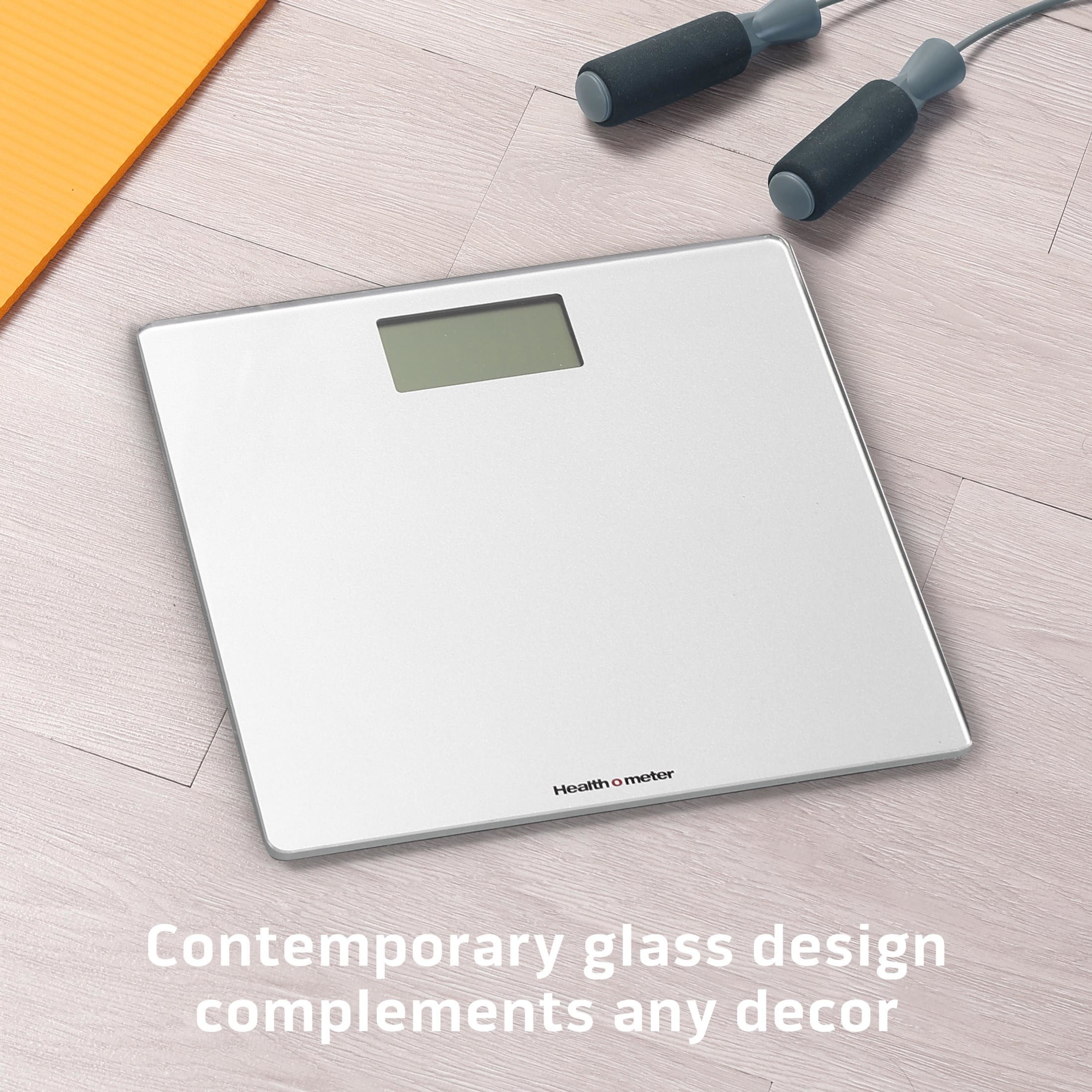 Health o meter Compact Glass Scale, 450 lb Capacity, Accurate Weight, LCD Display