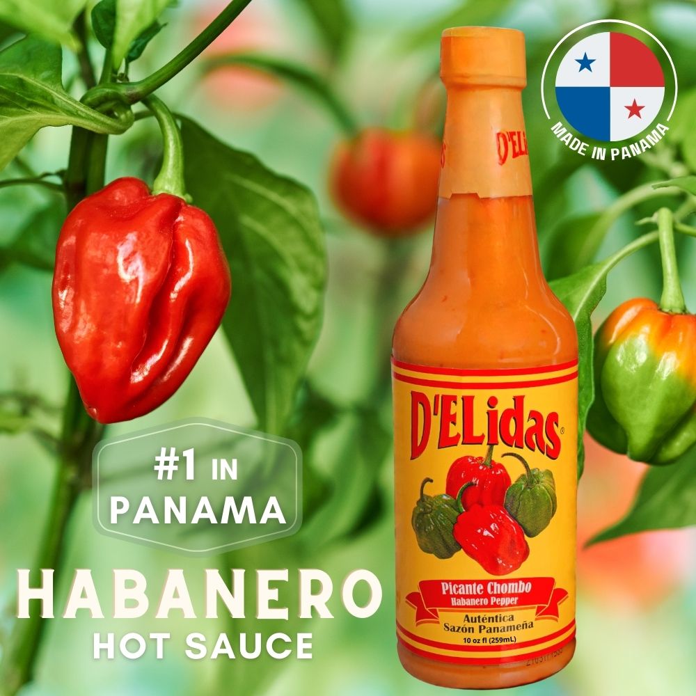 D'ELIDAS Habanero Hot Sauce, All Natural Hot Sauce Made of Habanero Pepper, Chombo Picante Sauce #1 in Panama, Non-GMO and Keto Friendly Food (10oz, 2-pack ) - image 3 of 7