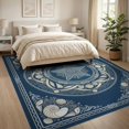 thumbnail image 3 of ODIKA Seashell Bathroom Coral Reef Wave Border Starfish Ocean Nautical Playful Non-Slip Flatwoven for Living Room, Under Sectional, Family, 3 of 7