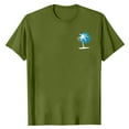 thumbnail image 3 of Dagegui T Shirts for Man Palm Tree Printed Graphic Tees Casual Summer Beach Tops Short Sleeve Crew Neck Basic Tee Shirt Army Green,S, 3 of 5