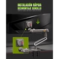 thumbnail image 3 of Soporte para Monitor North Bayou de 27" -  50" | Altura Ajustable | Diseño Gaming con RGB, 3 of 6