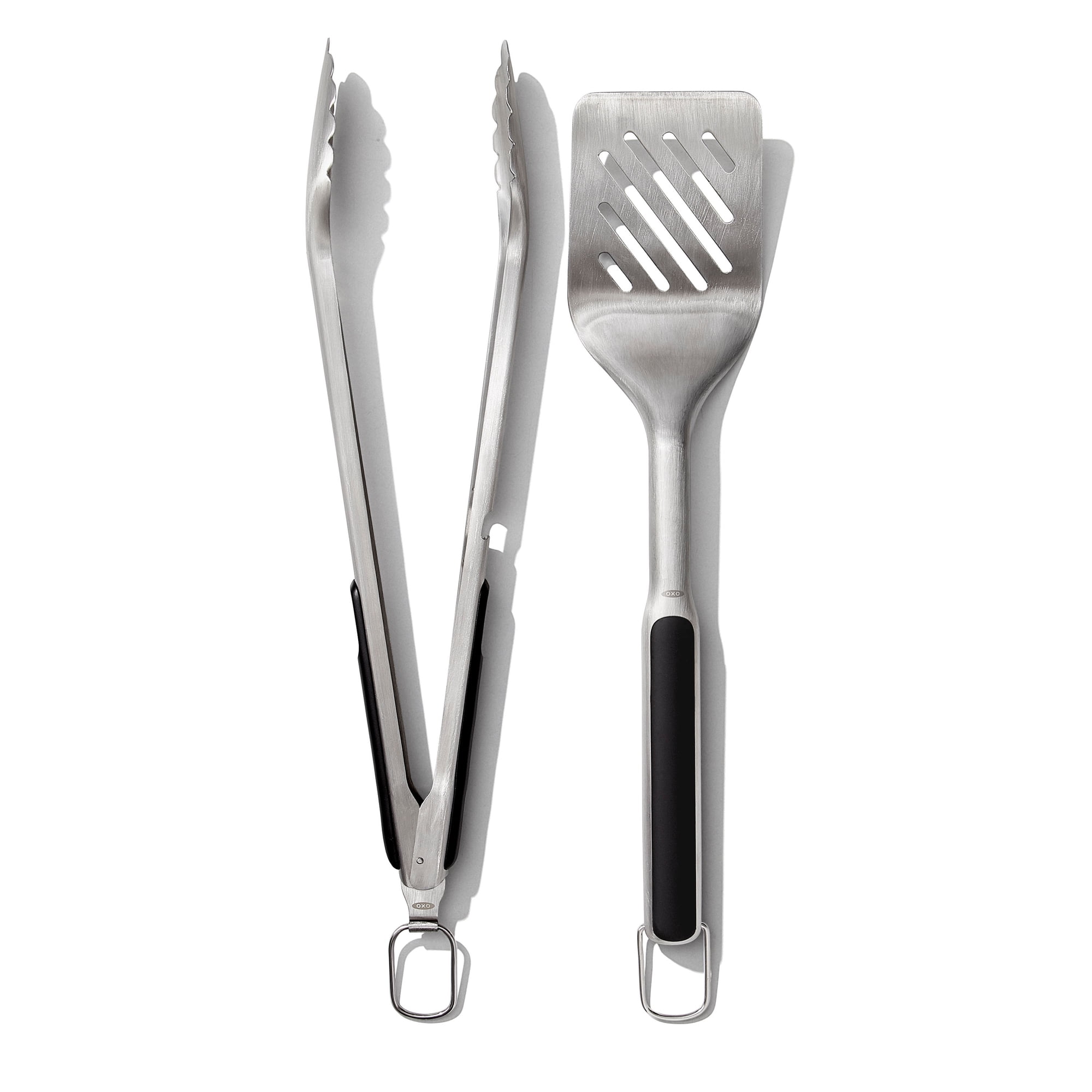 OXO Grilling Stainless Steel Turner and Tongs Set