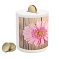 thumbnail image 2 of Rustic Piggy Bank, Large Gerbera Daisy on Oak Tree Background Dramatic South American Exotic Photo, Ceramic Coin Bank Money Box for Cash Saving, 3.6" X 3.2", Pink Brown, by Ambesonne, 2 of 4