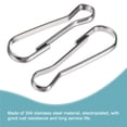 thumbnail image 4 of Uxcell Spring Hooks Snap Clip Hooks 1.97 inch x 0.59 inch x 0.15 inch 304 Stainless Steel 24 Pack, 4 of 5