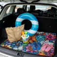 thumbnail image 2 of HUISEFOR Car Trunk Mat 29" x 39" Cargo Mat Rear Trunk Liner Anti-Scratch Cars Accessories Full Protection Universal Fit for Most Vehicle, Boho Flower, 2 of 7