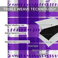 thumbnail image 6 of Watercolor Purple White Check Rod Pocket Curtain 2 Panels, Geometric Patches Graffiti Blackout Curtains for Living Room Bedroom, Machine Washable Window Treatments for Dining Kitchen-W42xL63in, 6 of 6