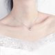 thumbnail image 5 of Collar delicado en forma de lágrima para mujeres y niñas, plata esterlina, minimalista, sencillo, con pequeñas cuentas ovaladas y colgantes en forma de pera, gargantilla, collar BFF, moda ajustable., 5 of 5