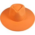 thumbnail image 2 of VERVE 8 Wide Brim Vegan Felt Rancher Hat - Women, Men, and Kids Fedora Style with Adjustable Inner Drawstring, 2 of 8