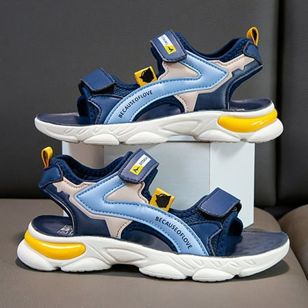 

8QIDA Sandals Girls 11 Boys and Girls Open Toe Polyurethane Soft Soled Sports Sandals and Beach Shoes 29