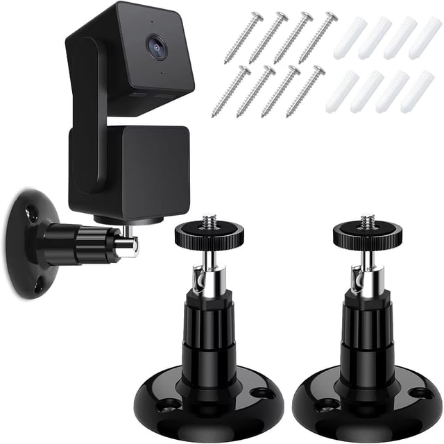 GHSDFBB Support Mural FastSnail Compatible avec Wyze Cam Pan & Wyze Cam V3, Support Intérieur Extérieur Réglable Compatible avec Wyze Cam Pan, Wyze Cam Outdoor, Wyze Cam V3 et Autres Caméras avec Même Intervention