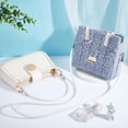 thumbnail image 5 of 2pcs PU Leather Purse Handle Straps 51.2 Inch Handbag Shoulder Strap with 14.2 Inch Short Tote Bag Handle Round PU Leather Bag Handle Strap Replacement for Clutches Satchel White, 5 of 9
