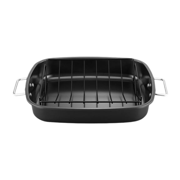 yotijay Nonstick Roasting Pan with Rack 17 Inchx 14 inch Oven Baking Tray for Baking