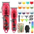 thumbnail image 1 of Graflsoa Tondeuse à Cheveux Professionnelle Sans Fil avec Écran LED, 12 Peignes à Code de Couleur et Batterie Longue Durée - Parfaite pour les Cheveux, la Barbe et les Favoris - Design Earl Rouge, 1 of 6