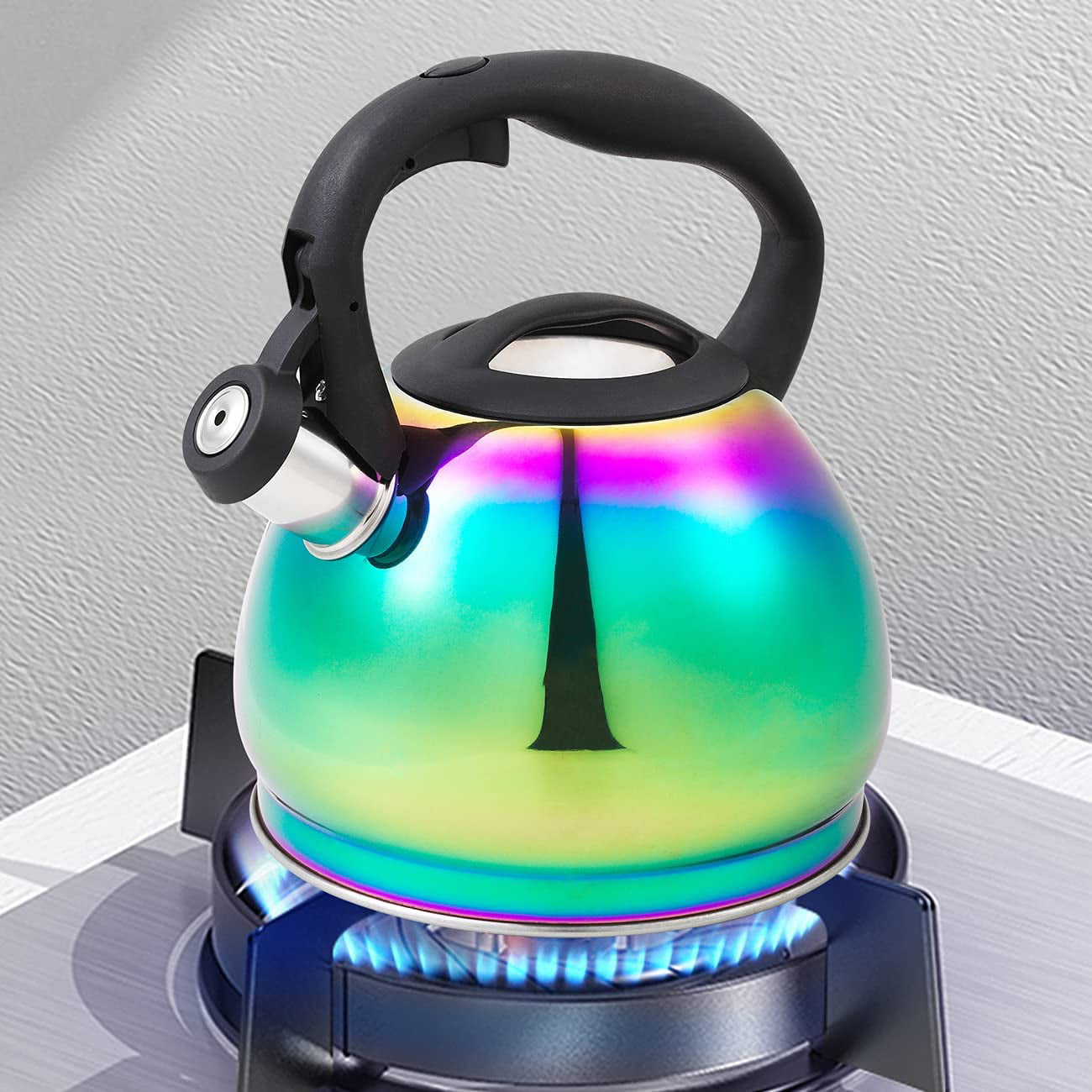  SHANGZHER Cute Tea Kettle Stovetop Whistling Colorful