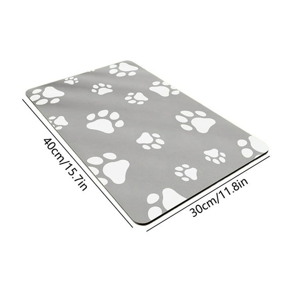 Nmdmisc Pet Feeding Mat-Absorbent Dog Mat for Food and Water Bowl-No Stains Quick Dry Dog Water Dispenser Mat-Dog Accessories Pet Supplies-Dog Water Bowl for Messy Drinkers(15.7 * 11.8 in)