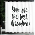 thumbnail image 4 of Ambesonne Grandma Shower Curtain, Black and White Words, 69"Wx84"L, Black White, 4 of 5