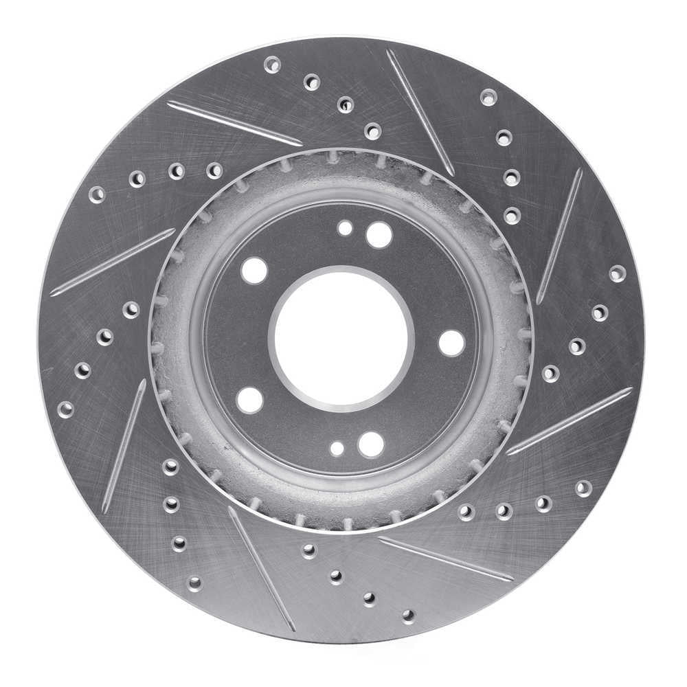 Dynamic Friction Company 631-03054L DFC Brake Rotor - Drilled And Slotted - Silver
