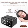 thumbnail image 3 of Radio Reloj Despertador Con Altavoz Bluetooth Relojes Despertadores Batería De Respaldo De Cabecera Y Alimentación De Red Utilizado Como Cargador Inalámbrico Y Cargador Usb Pantalla De Espejo Led Kearding HA025271-01, 3 of 5