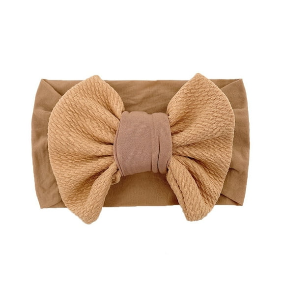 Zanarzt Toddler Hair Bows Headband Baby Girls Headbands Toddler Baby Boys Girls Stretch Solid Bow Hairband Headwear Headband Yellow,One Size