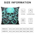 thumbnail image 5 of QZHH Cool Skull with Octopus Tentacles Throw Pillow Covers Cover with Zipper Throw Pillow Cases Double Sided Plush Pillow Covers Decorative Throw Pillows Covers for Couch Living Room Bedroom, 5 of 5